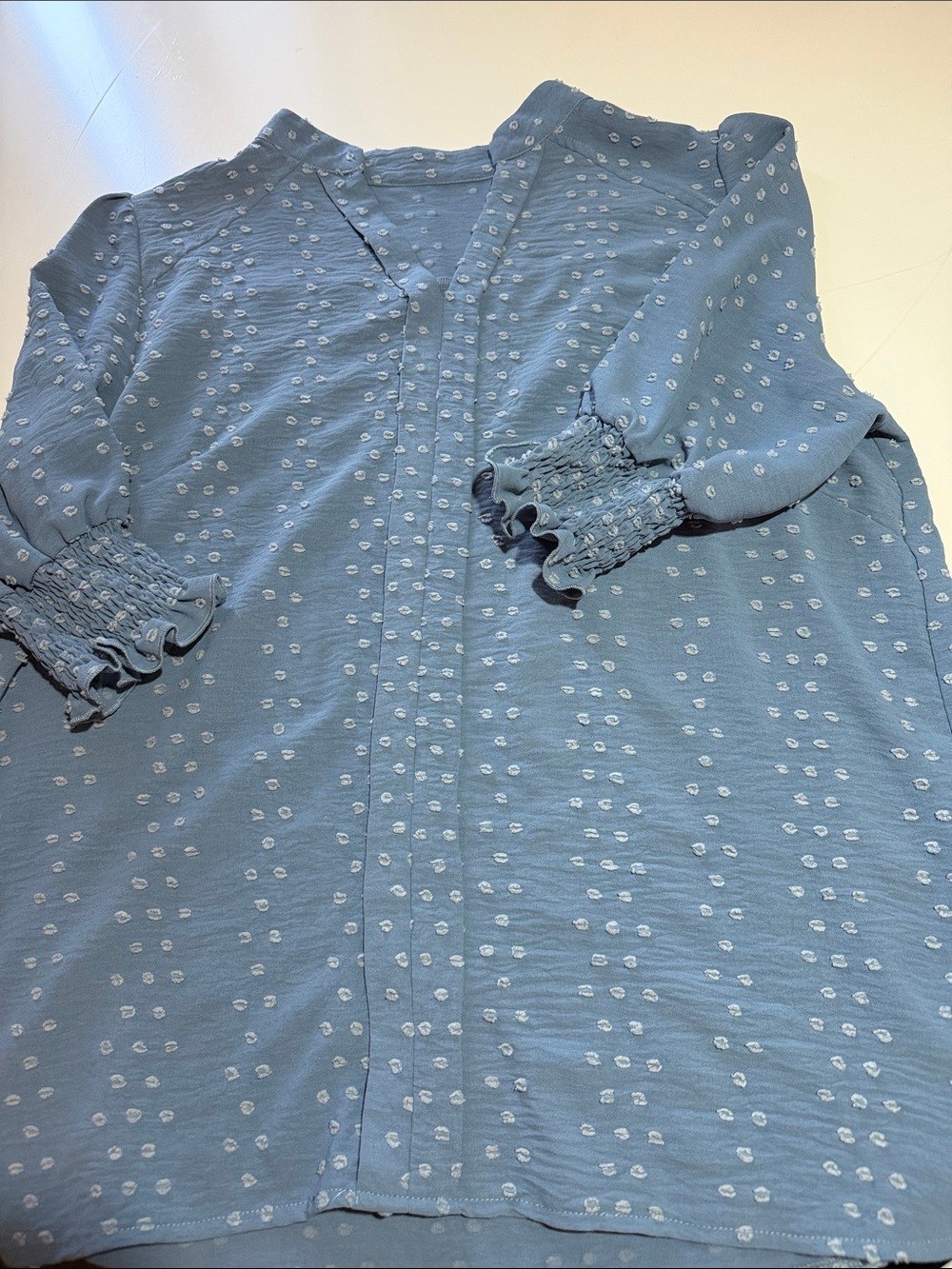 SHEIN Blue Dot Print Blouse